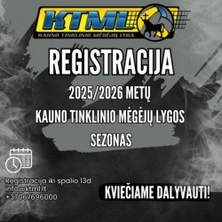 Kviečiame komandas registruotis 2025/2026m. sezono pirmenybėms!